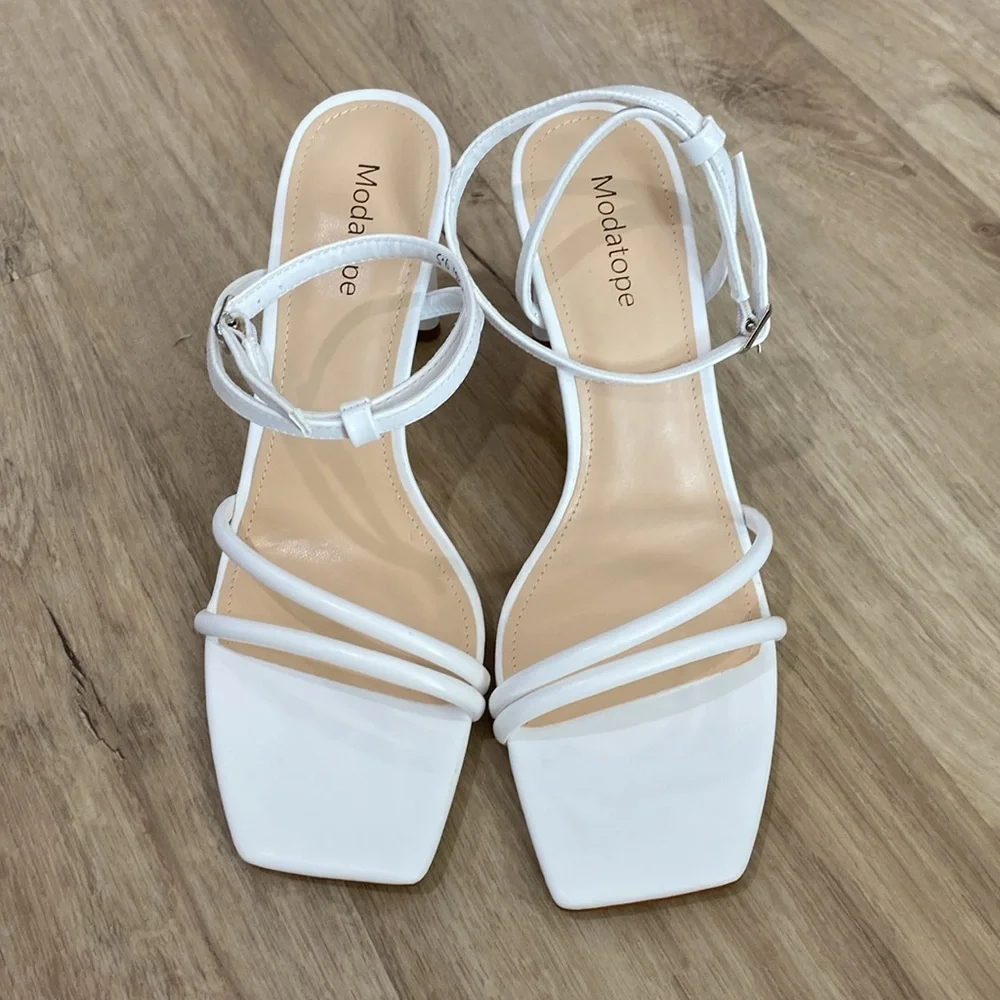 NEW Women’s Modatope Strappy Heeled Sandals - Picture 2 of 5